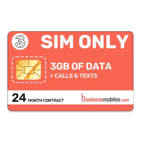 Three Business SIM only 3gb 24 month contract