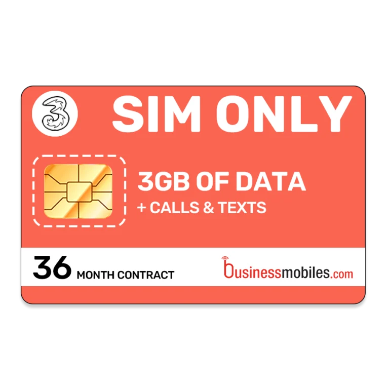 Three Business SIM only 3gb 36 month contract