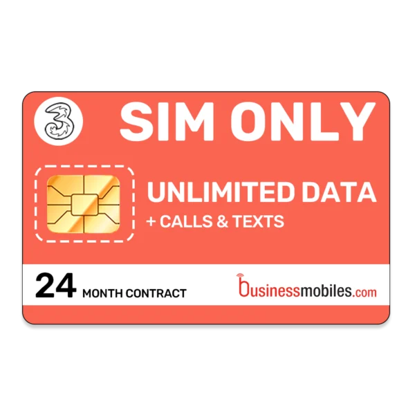 Three Business SIM only unlimited data 24 month contract