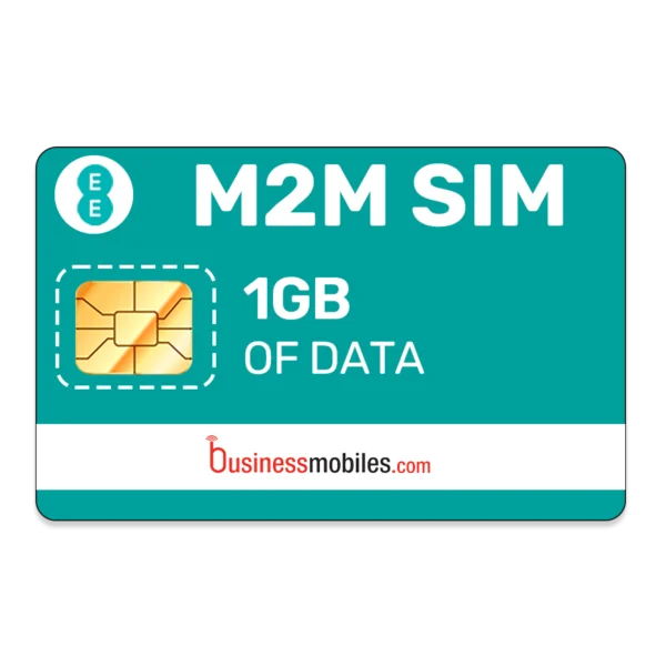 BusinessMobiles.com 1GB data M2M SIM card with EE logo