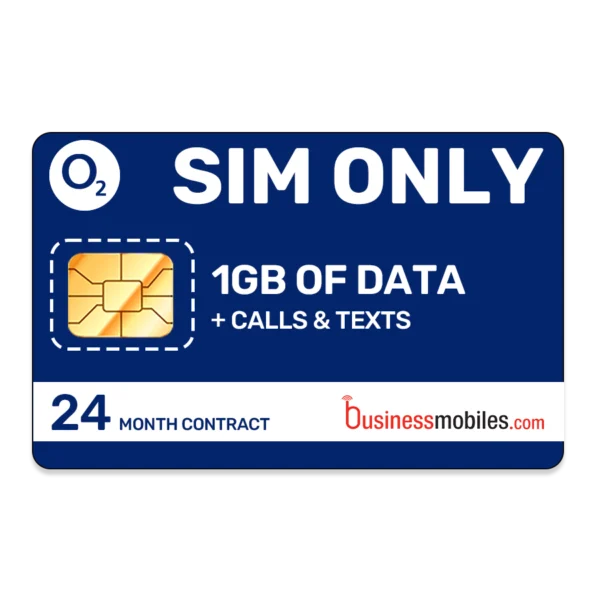 O2 Business SIM only 1gb data 24 month contract