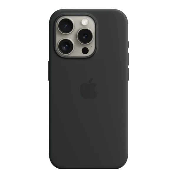 Official Apple iPhone 15 Pro Max silicone case in black