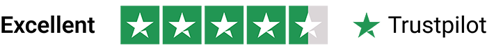 TrustPilot logo with 4.5 star "Excellent" rating