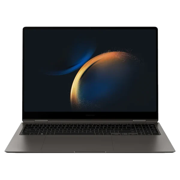 Cutout of Samsung Galaxy Book3 Pro 360 degree hinged laptop with 120 hz display