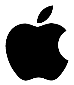 apple logo black