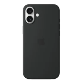 Cutout of Silicone iPhone 16 Plus case in Black