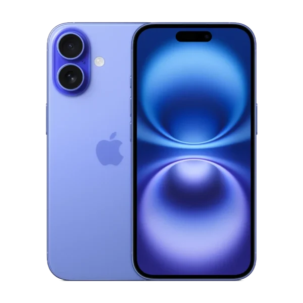 iPhone 16 front and back ultramarine business