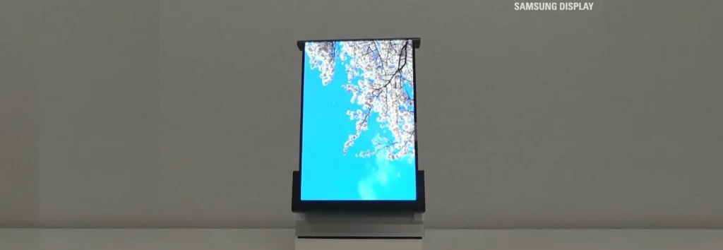 New Samsung rolling display concept with cherry blossoms on screen