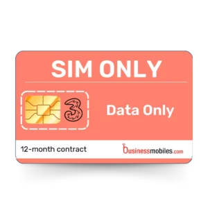 12-month Three Business eSIM Data only contract from BusinessMobiles.com