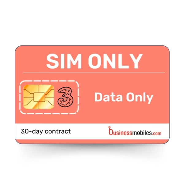 30-day Three Business eSIM Data only contract from BusinessMobiles.com