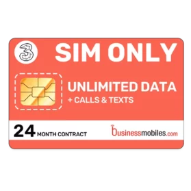 Three Business SIM only unlimited data 24 month contract