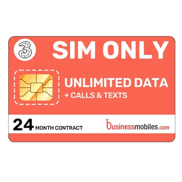 Three Business SIM only unlimited data 24 month contract